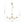 Chandelierias - Mid - century 8 - Light Airy Clear Glass Linear Chandelier - Chandeliers - Brass - 