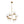 Chandelierias - Mid - century 8 - Light Airy Clear Glass Linear Chandelier - Chandeliers - Brass - 