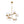Chandelierias - Mid - century 8 - Light Airy Clear Glass Linear Chandelier - Chandeliers - Brass - 