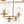 Chandelierias - Mid - century 8 - Light Airy Clear Glass Linear Chandelier - Chandeliers - Brass - 
