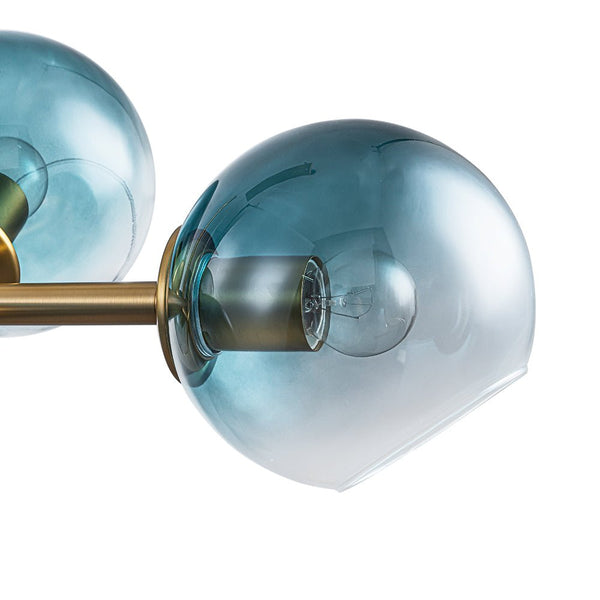 Chandelierias - Mid - century 8 - Light Sculptural Glass Island Chandelier - Chandeliers - Blue - 