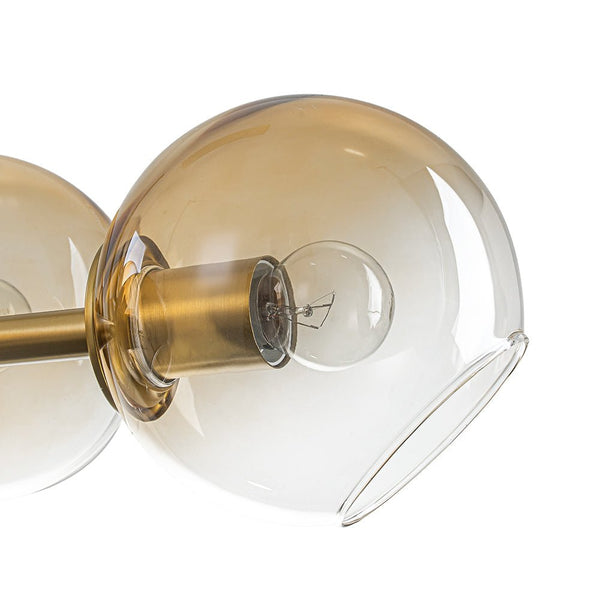 Chandelierias - Mid - century 8 - Light Sculptural Glass Island Chandelier - Chandeliers - Brass - 