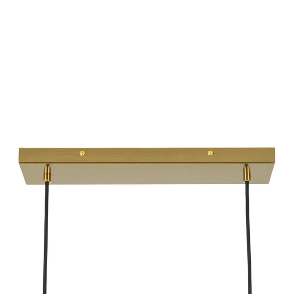 Chandelierias-Mid-century Brass 3-Light Acrylic Half-sphere Linear Pendant-Pendants-Brass-