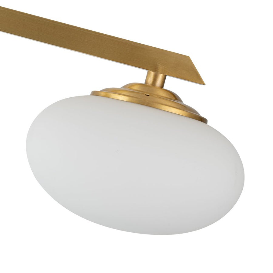 Chandelierias - Mid - century Brass 6 - Light Asymmetry Sputnik Semi - flush Mount - Semi Flush - Brass - 