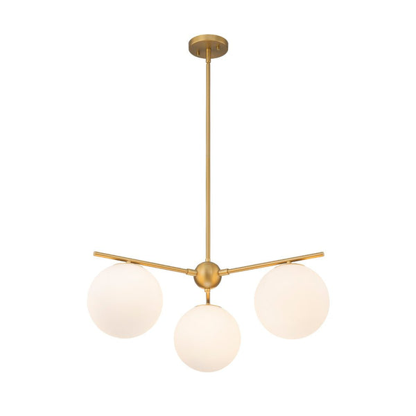 Chandelierias - Mid - century Milky White Glass Globe Sputnik Tiered Chandelier - Chandelier - 1 - Tier - 