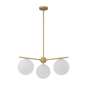 Chandelierias - Mid - century Milky White Glass Globe Sputnik Tiered Chandelier - Chandelier - 1 - Tier - 