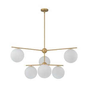 Chandelierias - Mid - century Milky White Glass Globe Sputnik Tiered Chandelier - Chandelier - 1 - Tier - 