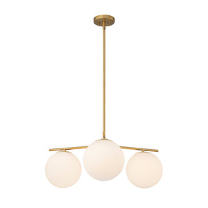 Chandelierias - Mid - century Milky White Glass Globe Sputnik Tiered Chandelier - Chandelier - 1 - Tier - 