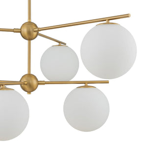 Chandelierias - Mid - century Milky White Glass Globe Sputnik Tiered Chandelier - Chandelier - 1 - Tier - 