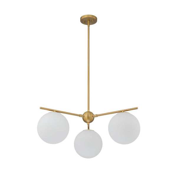 Chandelierias - Mid - century Milky White Glass Globe Sputnik Tiered Chandelier - Chandelier - 1 - Tier - 