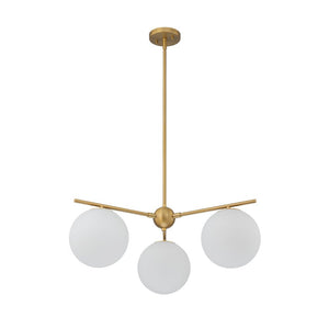 Chandelierias - Mid - century Milky White Glass Globe Sputnik Tiered Chandelier - Chandelier - 1 - Tier - 