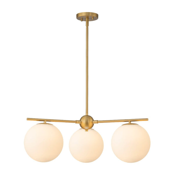 Chandelierias - Mid - century Milky White Glass Globe Sputnik Tiered Chandelier - Chandelier - 2 - Tier - 