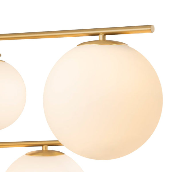 Chandelierias - Mid - century Milky White Glass Globe Sputnik Tiered Chandelier - Chandelier - 2 - Tier - 