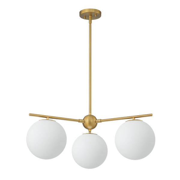 Chandelierias - Mid - century Milky White Glass Globe Sputnik Tiered Chandelier - Chandelier - 2 - Tier - 