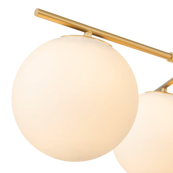 Chandelierias - Mid - century Milky White Glass Globe Sputnik Tiered Chandelier - Chandelier - 2 - Tier - 