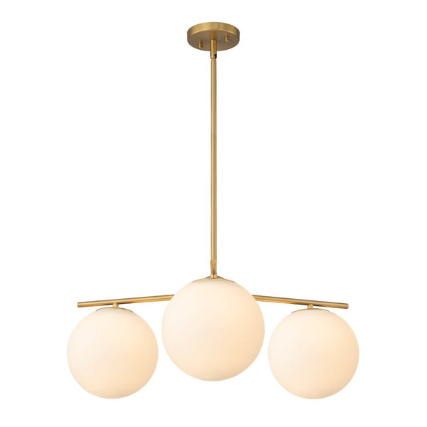 Chandelierias - Mid - century Milky White Glass Globe Sputnik Tiered Chandelier - Chandelier - 2 - Tier - 