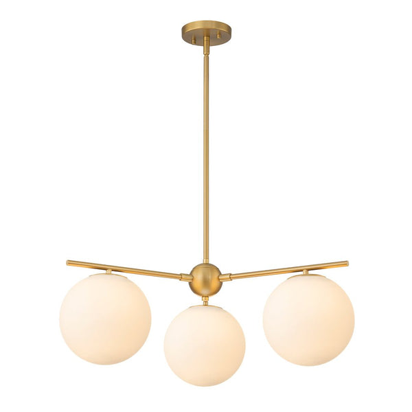 Chandelierias - Mid - century Milky White Glass Globe Sputnik Tiered Chandelier - Chandelier - 2 - Tier - 