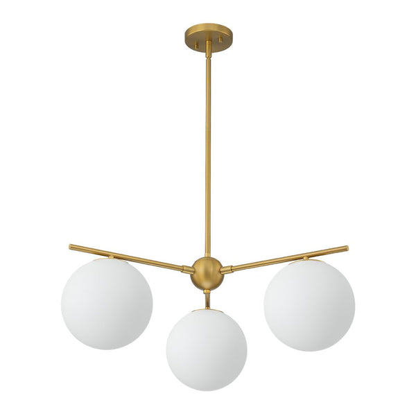 Chandelierias - Mid - century Milky White Glass Globe Sputnik Tiered Chandelier - Chandelier - 2 - Tier - 