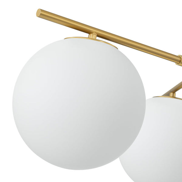 Chandelierias - Mid - century Milky White Glass Globe Sputnik Tiered Chandelier - Chandelier - 2 - Tier - 