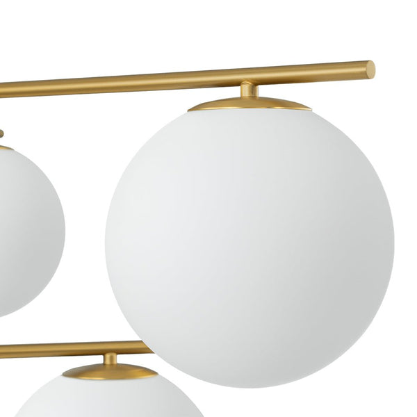 Chandelierias - Mid - century Milky White Glass Globe Sputnik Tiered Chandelier - Chandelier - 2 - Tier - 
