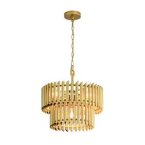 Chandelierias - Mid - century Modern 4 - Light Panpipe Design Tiered Pendant - Pendant - Gold - 