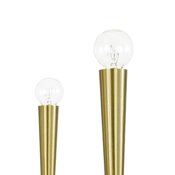 Chandelierias - Mid - century Modern Swoop Arm Metal Chandelier - Chandeliers - 9 - Light - 