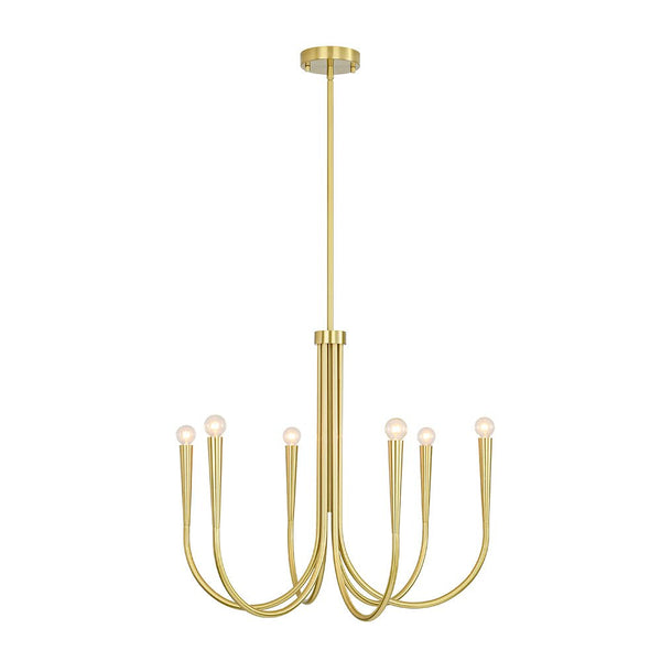 Chandelierias - Mid - century Modern Swoop Arm Metal Chandelier - Chandeliers - 9 - Light - 