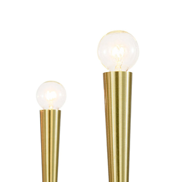 Chandelierias - Mid - century Modern Swoop Arm Metal Chandelier - Chandeliers - 9 - Light - 