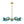 Chandelierias - Mid - century Sphere 7 - Light Cyan - blue Glass Bubble Linear Chandelier - Chandeliers - Brass - 