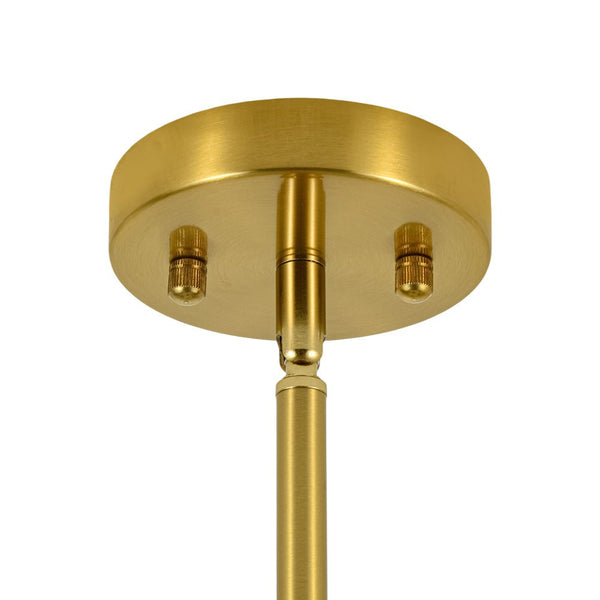 Chandelierias - Mid - century Sphere 7 - Light Cyan - blue Glass Bubble Linear Chandelier - Chandeliers - Brass - 