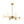 Chandelierias-Midcentury Radial 6-Light Frosted Opal Glass Sunburst Chandelier-Chandeliers-Brass-