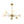 Chandelierias-Midcentury Radial 6-Light Frosted Opal Glass Sunburst Chandelier-Chandeliers-Brass-