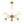 Chandelierias-Midcentury Radial 6-Light Frosted Opal Glass Sunburst Chandelier-Chandeliers-Brass-