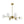 Chandelierias-Midcentury Radial 6-Light Frosted Opal Glass Sunburst Chandelier-Chandeliers-Brass-