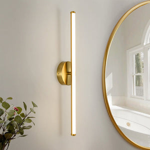 Chandelierias - Minimalist 1 - Light Dimmable LED Stirp Wall Sconce - Wall Light - Brass - 