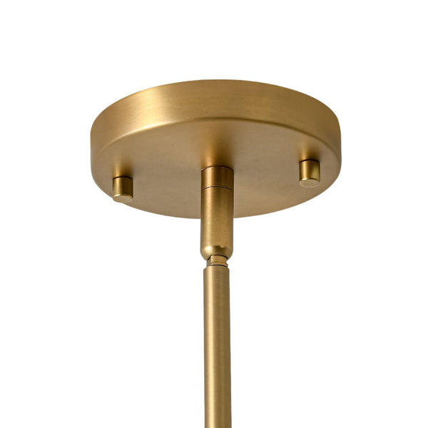 Chandelierias - Minimalist Modern 1 - Light Ribbed Clear Glass Globe Pendant - Pendants - Brushed Brass - 