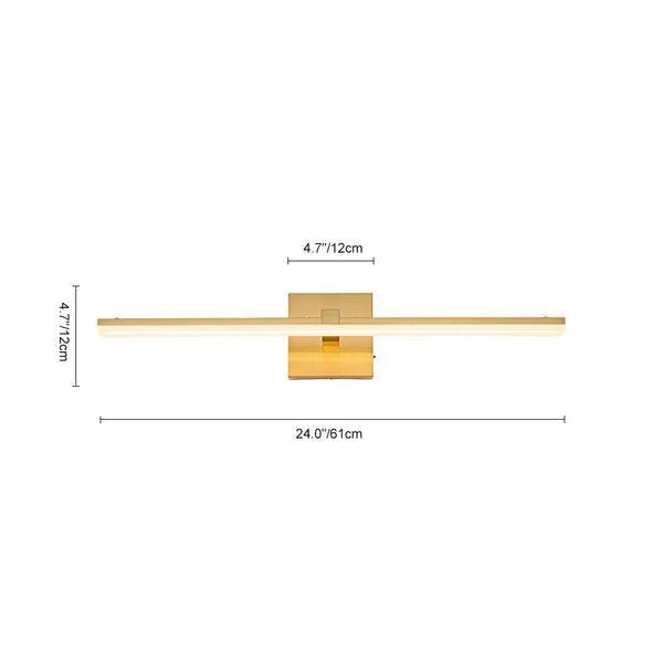 Chandelierias - Minimalist Modern Linear Slim Turnable LED Vanity Light - Wall Light - Chrome - 