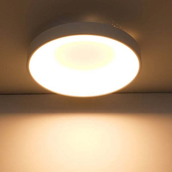 Chandelierias - Minimalist Round Dimmable LED Flush Mount - Semi Flush - White - 