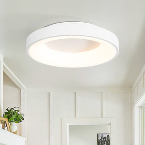 Chandelierias - Minimalist Round Dimmable LED Flush Mount - Semi Flush - White - 