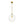 Chandelierias - Modern 1 - Light Clear Ribbed Glass Globe Kitchen Pendant - Pendants - Brushed Brass - 