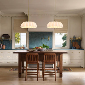 Chandelierias - Modern 1 - Light Milky White Daisy Glass Pendant - Pendants - Brass - 