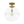 Chandelierias-Modern 1-Light Ribbed Glass Globe Semi-flush Mount-Semi Flush-Brushed Brass-