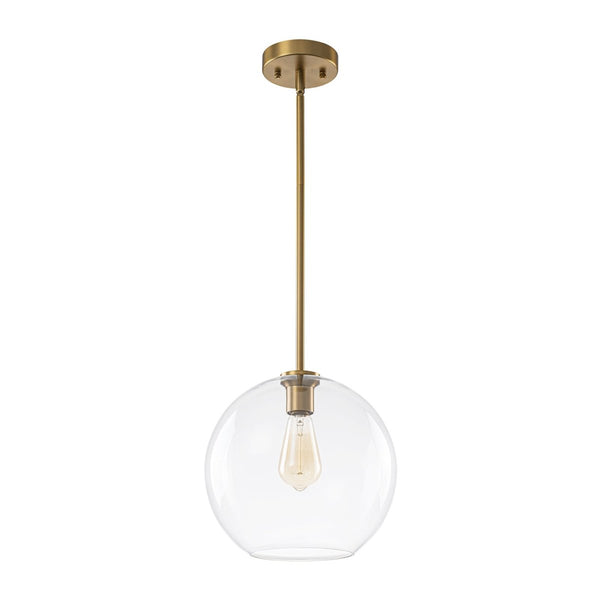 Chandelierias-Modern 1-Light Sculptural Glass Globe Pendant-Pendants-Matte Black-