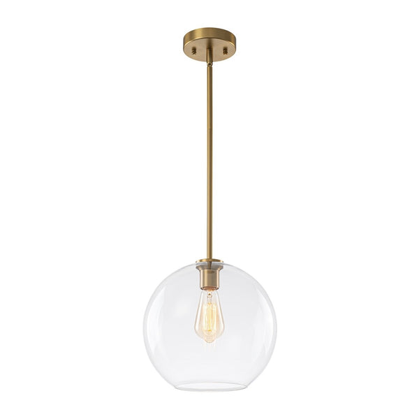 Chandelierias-Modern 1-Light Sculptural Glass Globe Pendant-Pendants-Matte Black-