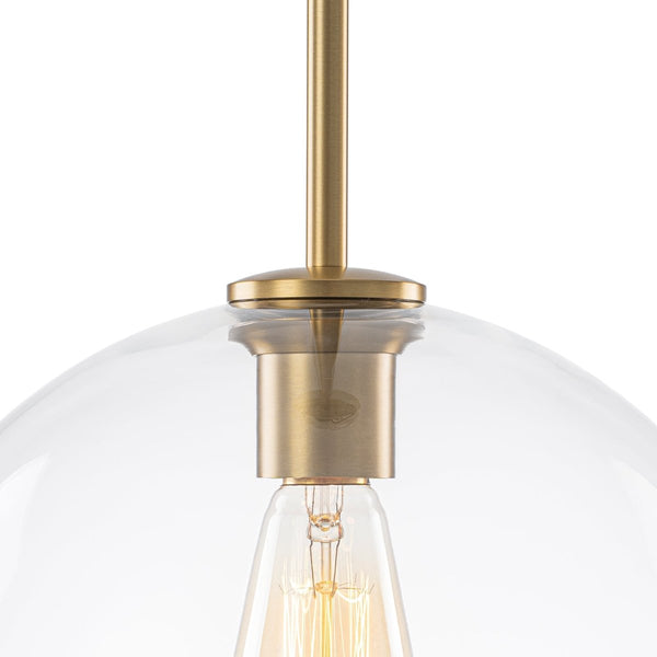 Chandelierias-Modern 1-Light Sculptural Glass Globe Pendant-Pendants-Matte Black-
