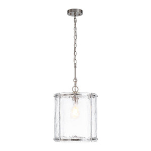 Chandelierias - Modern 1 - Light Water Glass Cylinder Single Pendant - Pendant - Gold - 