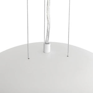 Chandelierias - Modern 1 - Light Wax Gourd Shape Half - Dome Metal Pendant - Pendant - White - 