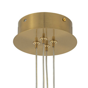 Chandelierias - Modern 13 - Light Cluster Opaline Glass Bubble Chandelier - Chandelier - Brushed Brass - 13 Bulbs