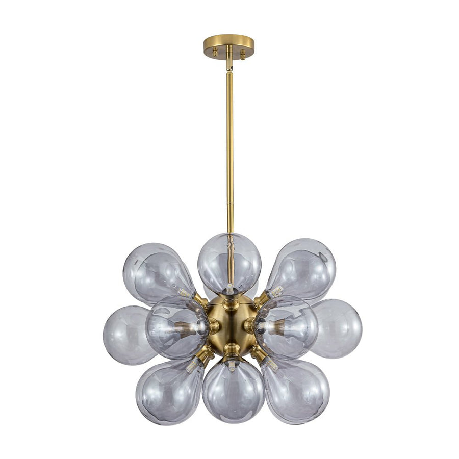 Chandelierias - Modern 18 - Light Hand Blown Glass Cluster Chandelier - Chandelier - White Bubbles - 