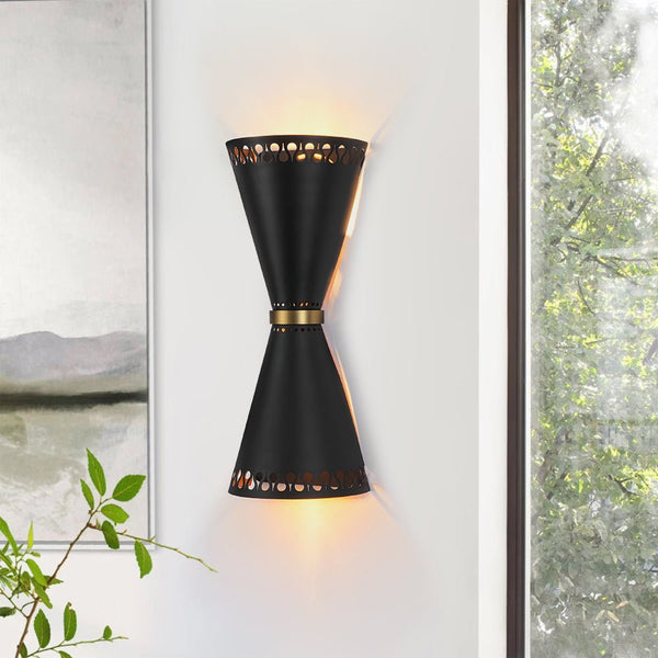 Chandelierias - Modern 2 - Light Dual Cone Hollow - out Wall Sconce - Wall Light - 1 - Pack - 